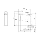 Phoenix Mekko Basin Mixer Brushed Nickel